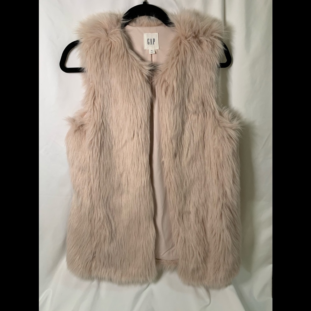 Gap Pink Faux Fur Vest